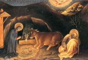 Detail from Nativity, by Gentila da Fabriano. Public domain.